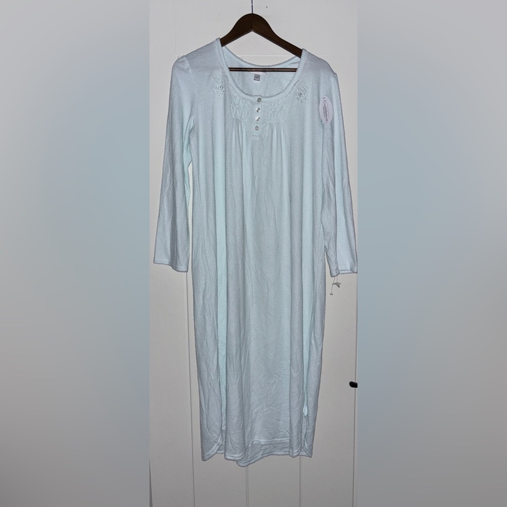 Miss Elaine Women Cuddlknit Nightgown‎ Size L Pullover Loungewear Relax